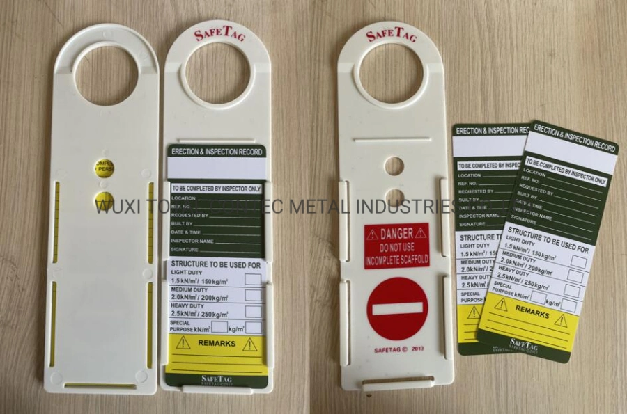 High Quality Safety Scaffold Tag for Scaffolding /Construction