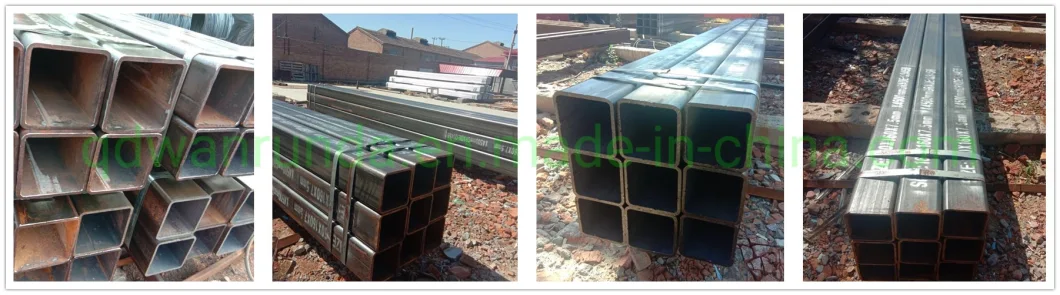Steel Material Grade Q355b, Size 160X160X7.5mm X Lenght 4500mm Square Hollow Section with Anti-Rust Oiled Surface